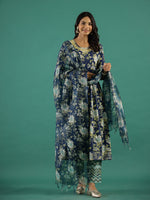 Floral Printed Round Neck Kurta Set - SanskrutiHomes