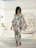 Floral Printed Cotton Kaftan coord Set Women - SanskrutiHomes