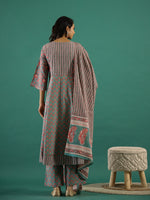 Set of 3 Flower Printed Kurta Set with Dupatta - SanskrutiHomes