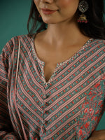 Set of 3 Flower Printed Kurta Set with Dupatta - SanskrutiHomes