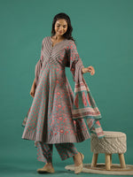 Set of 3 Flower Printed Kurta Set with Dupatta - SanskrutiHomes