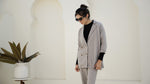 Navy Blue Crushed Velvet Night Suit - SanskrutiHomes