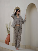 Ethnic Printed Cotton Dress for Women - SanskrutiHomes