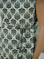 Round Neck Floral Printed Quilted Jacket - SanskrutiHomes