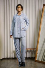 Light Blue Denim Co-ord Set - SanskrutiHomes