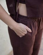 Women's Pure Cotton Brown Co-Ords - SanskrutiHomes