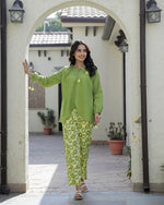 Green Designer Loungewear Set - SanskrutiHomes