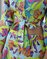 Green skirt co-ord set - SanskrutiHomes