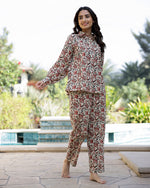 Boroque Floral Night suits - SanskrutiHomes