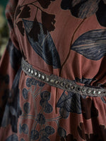 Brown Floral Printed Dress for Women - SanskrutiHomes