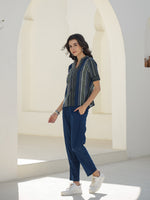 Stripes Printed Cotton Night Suit - SanskrutiHomes