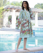 Cotton Multi Colour Towel Bath Robe - SanskrutiHomes
