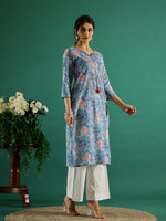 Turquoise Cotton Towel Bath Robe - SanskrutiHomes