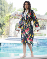 Cotton Multi Colour Towel Bath Robe - SanskrutiHomes
