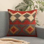 Hand-made Jute Multicolor Cushion Cover - SanskrutiHomes