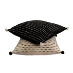 Black Kasha Set of 3 Cushion Covers - SanskrutiHomes