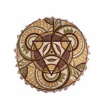 Brunette Embroidery Round Cotton Cushion - SanskrutiHomes