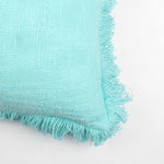 Turquoise Hand-made Pure Cotton Cushion Cover - SanskrutiHomes