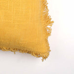 Yellow Ruffles Hand-made Pure Cotton Cushion Cover - SanskrutiHomes