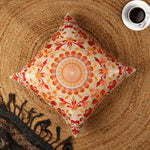 Embroidered Hand-made Cotton Cushion Cover - SanskrutiHomes