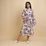 Set of 2 Cotton Hand printed kimono robe - SanskrutiHomes