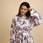 Set of 2 Cotton Hand printed kimono robe - SanskrutiHomes