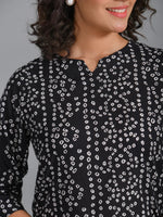 Women Floral Printed Black loungewear set - SanskrutiHomes
