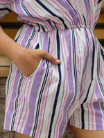 Lavender & White Printed Jumpsuit - SanskrutiHomes