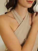 Grey V-Neck Pure Cotton Top Solid Co-ords Set for Women - SanskrutiHomes