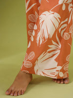 Orang leaf print loungewear set - SanskrutiHomes
