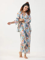 Liberty 3 pc Night Suit Set with Pyjama - SanskrutiHomes