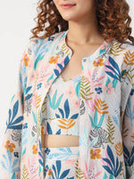 Liberty 3 pc Night Suit Set with Pyjama - SanskrutiHomes
