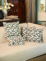 Cotton Off White Colour Floral Cushion Covers - SanskrutiHomes