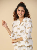 Leopard cotton Sleep set - SanskrutiHomes