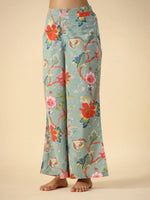 Green Printed pure cotton co-ord set - SanskrutiHomes