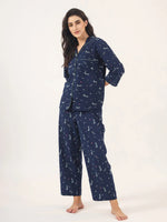BLUE LOVE Cotton Night SUIT - SanskrutiHomes