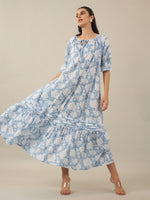 Women Pure Cotton Night Dress - SanskrutiHomes
