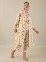 dog print Pure Cotton 3 peice Night SUIT - SanskrutiHomes