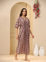 Women Pure Cotton Night Dress - SanskrutiHomes