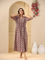 Women Pure Cotton Night Dress - SanskrutiHomes