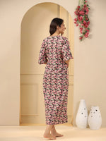 Women Pure Cotton Night Dress - SanskrutiHomes