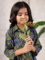 Floral Printed Cotton Night Suit Set for Kids - SanskrutiHomes