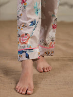 Multi Flower Printed Night Suit Set for Kids - SanskrutiHomes
