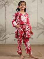 Set of 3 Floral Cotton Night Suit for Kids - SanskrutiHomes
