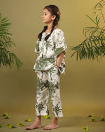 Kids Pure Cotton Green Colour Printed Night suits - SanskrutiHomes