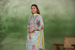 Blue Cotton Kurta Set with Dupatta - SanskrutiHomes