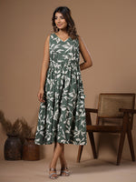 Floral Printed Ethnic Dress - SanskrutiHomes