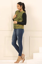 Printed women quilted jacket - SanskrutiHomes