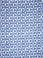 Indigo cotton screen printed fabric - SanskrutiHomes