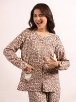 Panther print Viscose Night suits - SanskrutiHomes
